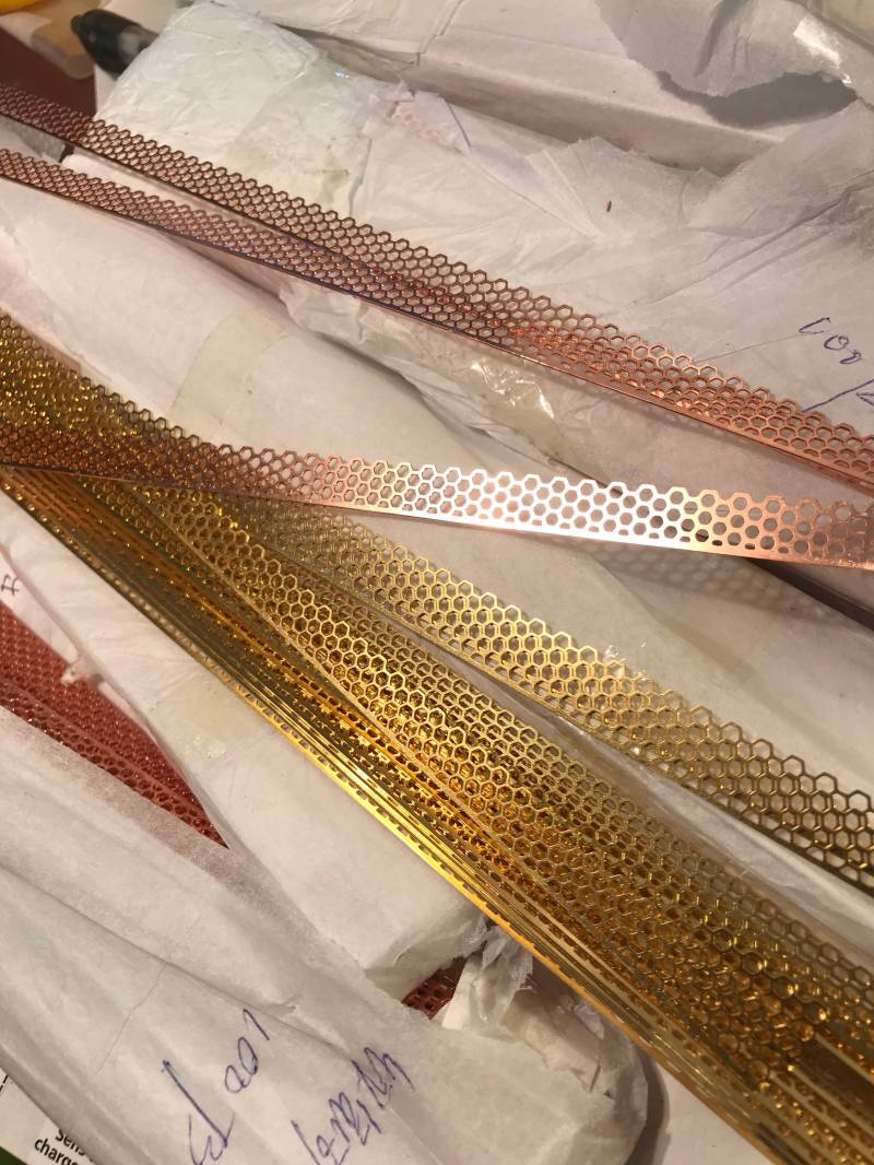 1 Stück Messing Waben Dekorative Lünette Draht von JeffKleinSilver