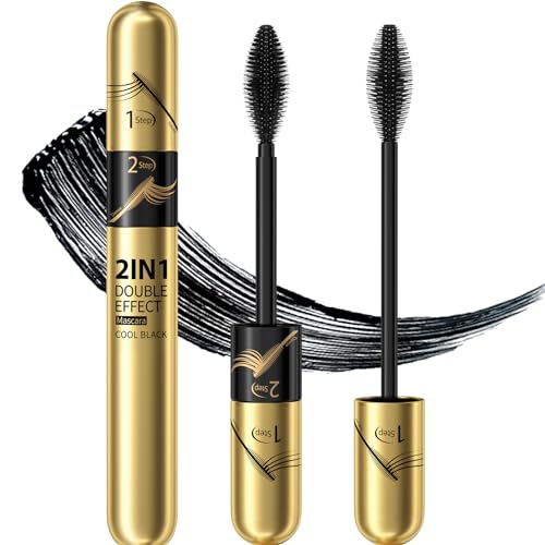 Jeffbaubl+Hellokiss Wimperntusche Wasserfest Schwarz, 2 In 1 4D Seidenfaser Wimperntusche, Langlebig Dicke Wimpern Mascara, Wischfest Und Nicht Verklumpend Für Augen Make Up Jeffbaubl+Hellokiss Wimperntusche Wasserfest Schwarz, 2 In 1 4D Seidenfaser Wimperntusche, Langlebig Dicke Wimpern Mascara, Wischfest Und Nicht Verklumpend Für Augen Make Up von Jeffbaubl