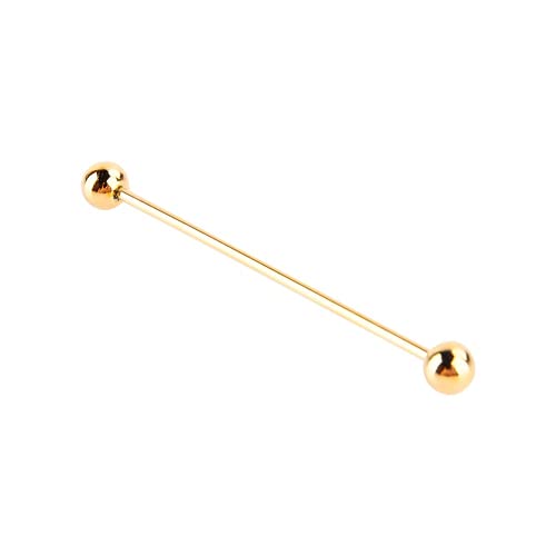 2 Stücke Männer Vergoldet Ton Stahl Kragen Krawattennadel Hemdkragen Stud Barbell Bar Clip Verschluss Brosche 6 CM von Jeffergarden