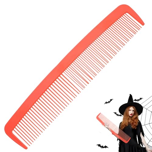 Lustiger riesiger breiter Kamm, Party- und Karnevals-Requisite, lustiger riesiger Haarstyling, riesige Kämme, für Männer und Frauen, Halloween, großer Kamm, Streichzubehör (rot) von Jefuzh