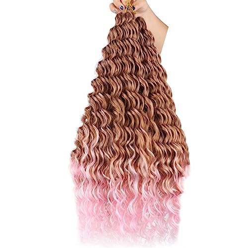 Afro Curly Ombre Synthetische Häkelzöpfe Natürliche Lose Wasserwelle Flechten Haarverlängerungen Für Frauen von Jegsnoe