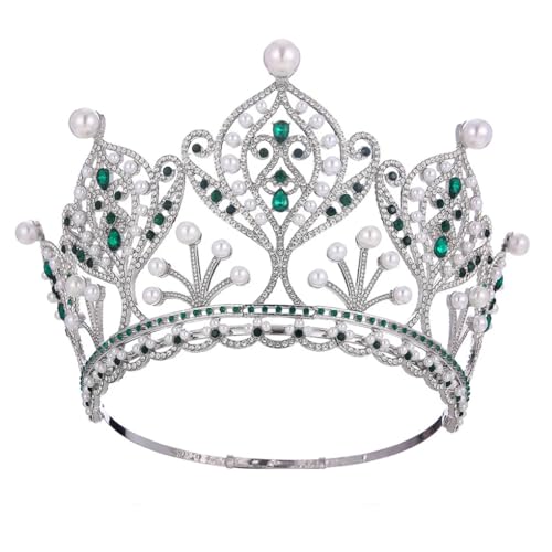 Braut Krone Perlen Strass Hochzeit Kronen Und Tiaras Für Frauen Kristall Stirnband Strass Prinzessin Haarteil von Jegsnoe