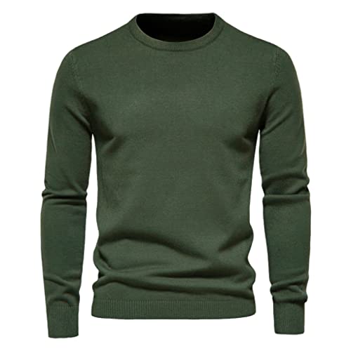 Crewneck Herren Pullover Pullover Casual Pullover Winter Warm Fashion Slim Herren Pullover Army Green S von Jegsnoe