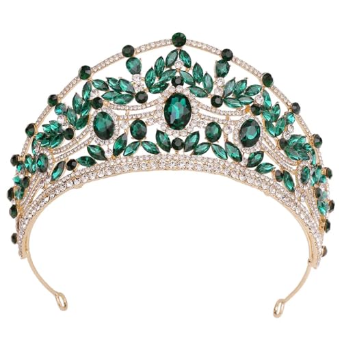 Jegsnoe Luxuriöse Königin-Krone Für Frauen, Große Kristall-Tiara, Party-Kostüm-Schmuck, Haar-Accessoires von Jegsnoe