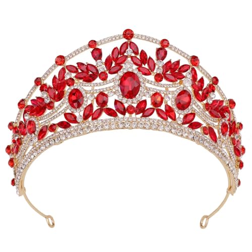Jegsnoe Luxuriöse Königin-Krone Für Frauen, Große Kristall-Tiara, Party-Kostüm-Schmuck, Haar-Accessoires von Jegsnoe