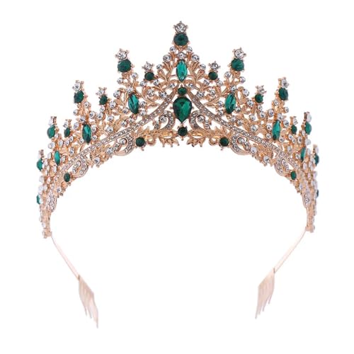 Jegsnoe Rote Und Blaue Kristall-Krone, Stirnbänder, Luxuriöser Haarschmuck, Braut-Prom-Königin-Krone Für Frauen, Hochzeit, Tiara von Jegsnoe