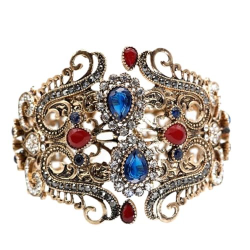 Jegsnoe Türkische Damen Breitseite Armreifen Manschettenarmbänder Antik Gold Farbe Hochzeit Schmuck Armband von Jegsnoe