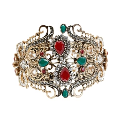 Jegsnoe Türkische Damen Breitseite Armreifen Manschettenarmbänder Antik Gold Farbe Hochzeit Schmuck Armband von Jegsnoe