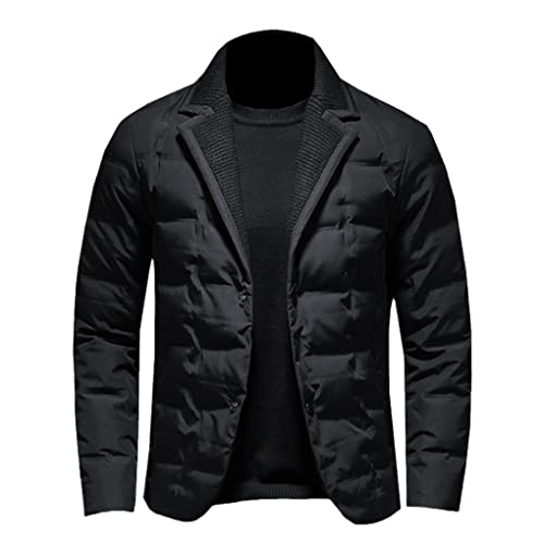 Jegsnoe Winter 90% Weiße Entendaunenjacke Herren Warmer Dicker Blazer black 4XL von Jegsnoe