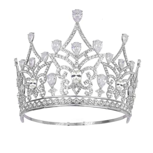 Königin Tiaras Und Krone Für Frauen Strass Hochzeit Kronen Kostüm Party Haarschmuck von Jegsnoe