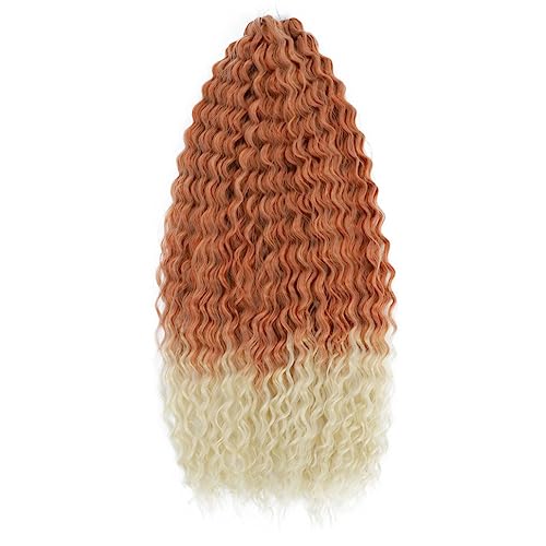 Lockiges Verlängerungshaar Deep Twist Crochet Hair Natürliche Synthetische Afro Curly Ombre 30 Zoll Wasserwelle Flechten Haarverlängerung Für Frauen von Jegsnoe