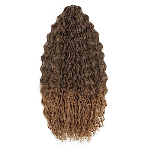 Lockiges Verlängerungshaar Deep Twist Crochet Hair Natürliche Synthetische Afro Curly Ombre 30 Zoll Wasserwelle Flechten Haarverlängerung Für Frauen von Jegsnoe