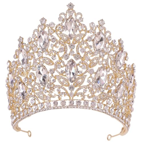 Luxus Kristall Schmuck Tiara Krone Strass Prom Prinzessin Krone Hochzeit Party Braut Haar Zubehör von Jegsnoe