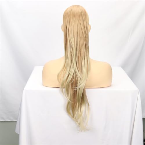 Pferdeschwanz-Extensions, 66 Cm Lang, Natürlich, Gewellt, Kordelzug, Glattes Haar, Künstlicher Schwanz, Synthetisches Haarteil Für Frauen, Für Den Täglichen Gebrauch, Party von Jegsnoe