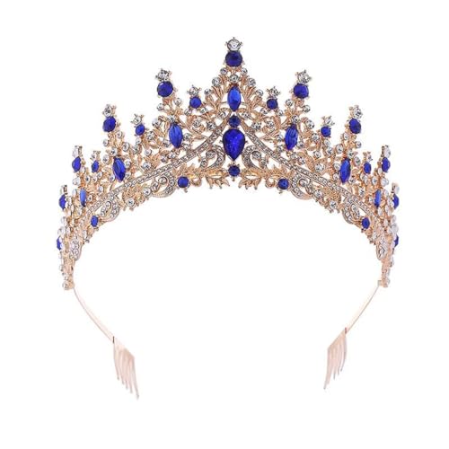 Rote Und Blaue Kristall-Krone, Stirnbänder, Luxuriöser Haarschmuck, Braut-Prom-Königin-Krone Für Frauen, Hochzeit, Tiara von Jegsnoe