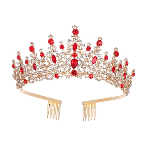 Rote Und Blaue Kristall-Krone, Stirnbänder, Luxuriöser Haarschmuck, Braut-Prom-Königin-Krone Für Frauen, Hochzeit, Tiara von Jegsnoe