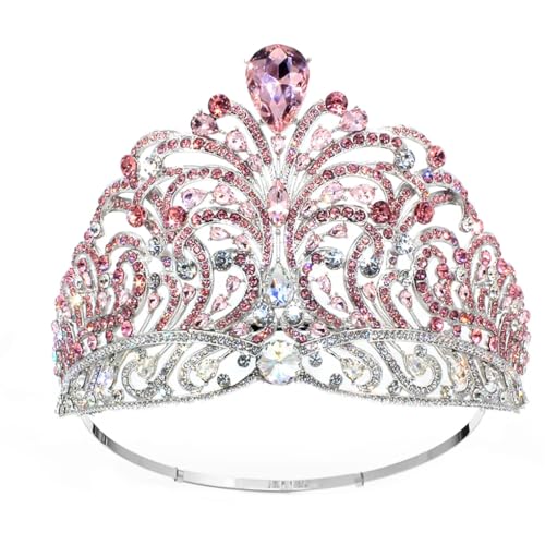 Strass-Hochzeitskronen Und Tiaras Für Frauen, Kostüm, Party, Haarschmuck, Verstellbare Braut-Hochzeit, Große Kronen von Jegsnoe