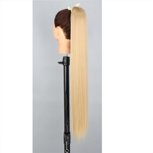 Synthetische Lange, Gerade Pferdeschwanz-Wickel-Clip-In-Haarverlängerungen, 85 Cm Lange, Hitzebeständige Pferdeschwanz-Schwänze Für Frauen von Jegsnoe