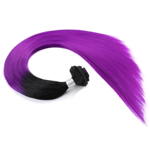 Synthetisches Omber-Haar, Rot, Langes Glattes Haar, Weben, Ein Bündel, Haareinschlagfaden, Bunte Haarteile Für Mädchen von Jegsnoe
