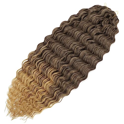 Tiefe Welle Twist Häkeln Haar Natürliche Synthetische Afro Lockige Häkeln Zöpfe Ombre Flechten Haar Extensions Für Frauen von Jegsnoe