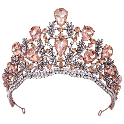 Vintage Blaue Kristall Tiara Krone Für Frauen Mädchen Hochzeitskleid Braut Braut Krone Stirnband Haarschmuck von Jegsnoe