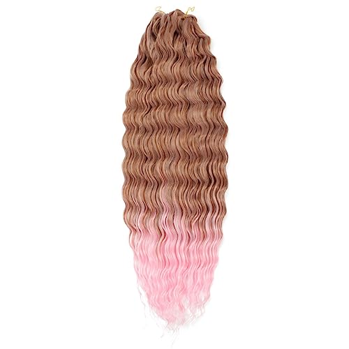 Womens Wave Twist Crochet Haar Natürliche Synthetische Afro Curly Crochet Zöpfe Ombre Flechten Haarverlängerung Für Frauen von Jegsnoe