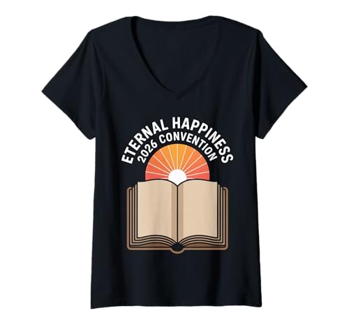 Damen Jehovah's Witness 2026 Convention Eternal Happiness JW ORG T-Shirt mit V-Ausschnitt Damen Jehovah's Witness 2026 Convention Eternal Happiness JW ORG T-Shirt mit V-Ausschnitt von Jehovah Witnesses Gifts Pioneer Gifts JW Gift Shop