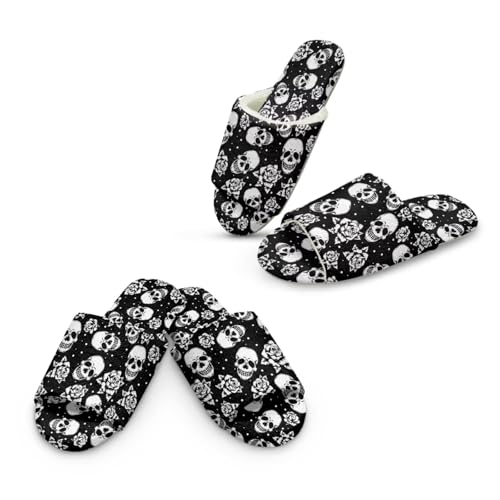 Jeiento 2 Paar Zucker Blumen Skelett Pantoffeln für Männer Frauen weiche offene Zehe Spa Pantoffeln atmungsaktive Indoor Outdoor Halloween Holiday Party Flache Sandalen,42-49 EU Jeiento 2 Paar Zucker Blumen Skelett Pantoffeln für Männer Frauen weiche offene Zehe Spa Pantoffeln atmungsaktive Indoor Outdoor Halloween Holiday Party Flache Sandalen,42-49 EU von Jeiento