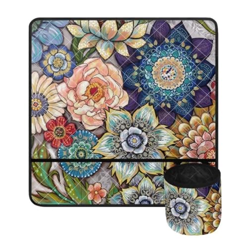 Jeiento Boho Mandala Sewing Machine Pad for Table Ethnic Style Sewing Machine Muffling Mat Lightweight Sewing Machine Pad Organizer,Non Slip,Durable von Jeiento