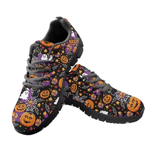 Jeiento Damen-Sneaker, Sneaker, Halloween, Urlaub, Party, Schnürschuh, Sport, Laufen, Walkingschuhe, Orange Kürbis und Spinnennetz, 41 EU Jeiento Damen-Sneaker, Sneaker, Halloween, Urlaub, Party, Schnürschuh, Sport, Laufen, Walkingschuhe, Orange Kürbis und Spinnennetz, 41 EU von Jeiento