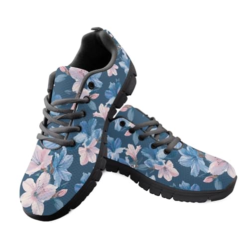 Jeiento Damen-Turnschuhe, Bohemian-Stil, Wanderschuhe, Schnürschuhe, Laufschuhe, flache Arbeitsschuhe, Blau Hibiskus Blume, 43 EU Jeiento Damen-Turnschuhe, Bohemian-Stil, Wanderschuhe, Schnürschuhe, Laufschuhe, flache Arbeitsschuhe, Blau Hibiskus Blume, 43 EU von Jeiento