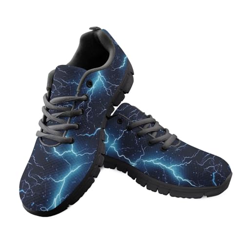 Jeiento Damen-Turnschuhe, Laufschuhe, weiche Polsterung, leicht, athletisch, Sport, Sneaker, lässig, Wanderschuhe für Krankenschwestern, Blitz-Muster, 43 EU Jeiento Damen-Turnschuhe, Laufschuhe, weiche Polsterung, leicht, athletisch, Sport, Sneaker, lässig, Wanderschuhe für Krankenschwestern, Blitz-Muster, 43 EU von Jeiento