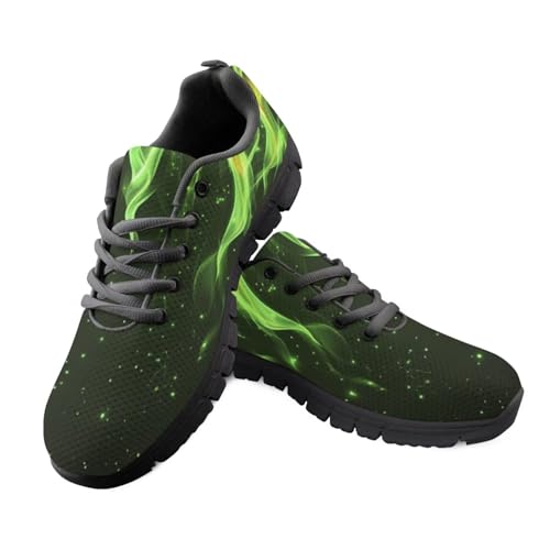 Jeiento Damen-Turnschuhe, Laufschuhe, weiche Polsterung, leicht, athletisch, Sport, Sneaker, lässig, Wanderschuhe für Krankenschwestern, Green Fire, 37 EU von Jeiento