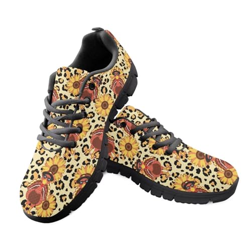Jeiento Damen-Turnschuhe, Schnürung, Lauf-Sneaker, Tiermuster, Wanderschuhe, Freizeit, Joggen, Wandern, Tennis, Sneakers, Gelbe Sonnenblume und brauner Leopard, 37 EU Jeiento Damen-Turnschuhe, Schnürung, Lauf-Sneaker, Tiermuster, Wanderschuhe, Freizeit, Joggen, Wandern, Tennis, Sneakers, Gelbe Sonnenblume und brauner Leopard, 37 EU von Jeiento