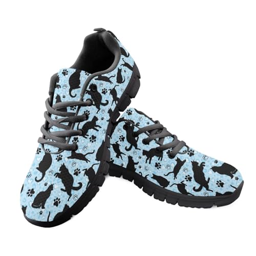 Jeiento Damen-Turnschuhe, Schnürung, Lauf-Sneaker, Tiermuster, Wanderschuhe, Freizeit, Joggen, Wandern, Tennis, Sneakers, Leopard und Katze, 40 EU Jeiento Damen-Turnschuhe, Schnürung, Lauf-Sneaker, Tiermuster, Wanderschuhe, Freizeit, Joggen, Wandern, Tennis, Sneakers, Leopard und Katze, 40 EU von Jeiento