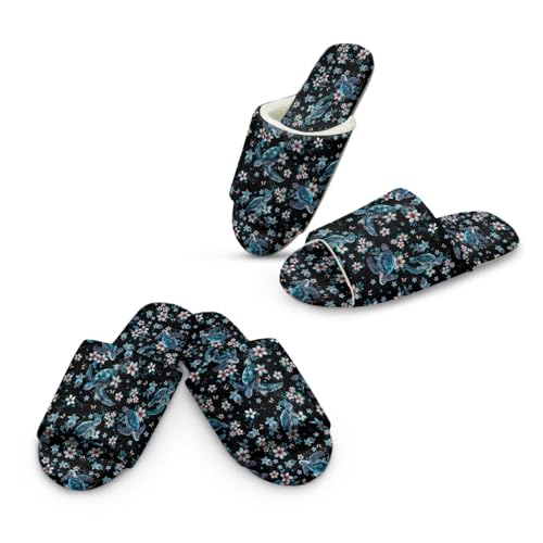Jeiento Hibiscus Blume Schildkröte Muster Pantoffeln für Männer Frauen offene Zehe atmungsaktive Indoor Outdoor Pantoffeln Ferienparty Flache Sandalen,42-45 EU Jeiento Hibiscus Blume Schildkröte Muster Pantoffeln für Männer Frauen offene Zehe atmungsaktive Indoor Outdoor Pantoffeln Ferienparty Flache Sandalen,42-45 EU von Jeiento