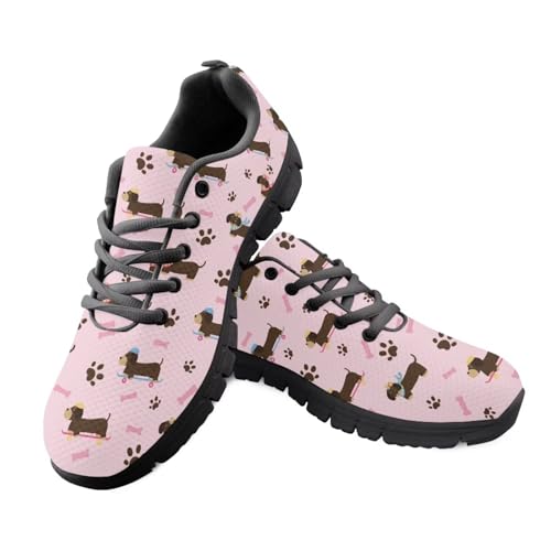 Jeiento Laufschuhe mit Tiermuster, Damen-Turnschuhe, Wanderschuhe, leichte Mesh-Sportschuhe für Arbeit, Reisen, Süßer Dackel, 42 EU Jeiento Laufschuhe mit Tiermuster, Damen-Turnschuhe, Wanderschuhe, leichte Mesh-Sportschuhe für Arbeit, Reisen, Süßer Dackel, 42 EU von Jeiento