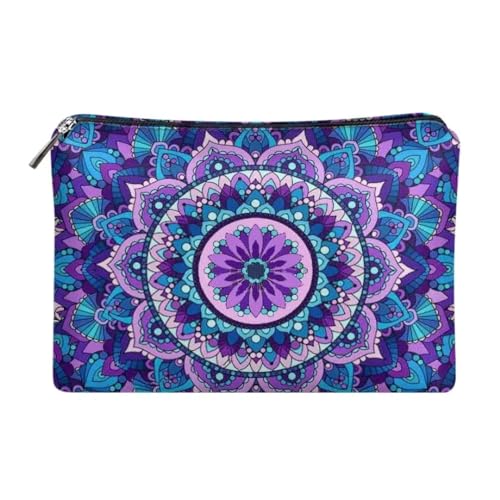 Jeiento Leder Reise Kosmetiktaschen für Frauen Männer Reißverschluss Reise Tasche Wasserdichte Aufbewahrungstasche Multifunktionale Aufbewahrungstasche, Boho Mandala, Reisetasche von Jeiento