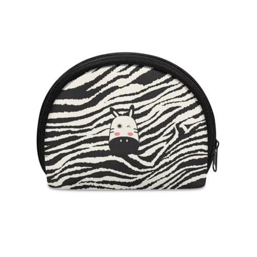 Jeiento Mini-Geldbörse für Damen und Kinder, Mini-Geldbörse, Münztasche, universelle kleine Aufbewahrungstasche, weiche Reißverschlusstasche, perfekt für Ihren Stil, Cartoon-Zebrastreifen, Münztasche von Jeiento