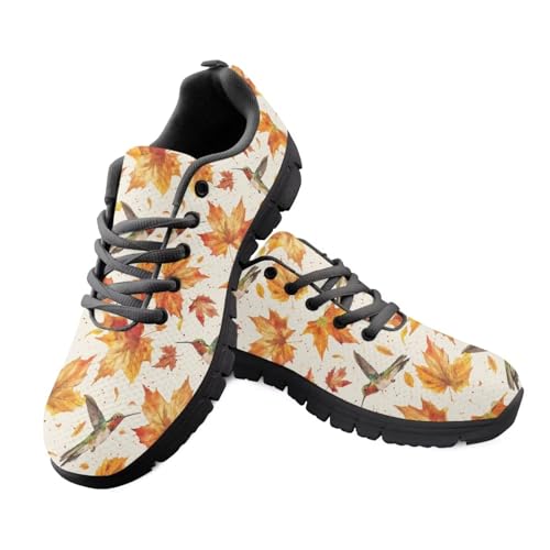 Jeiento Modische Damen-Turnschuhe, Netzstoff, Sport, Laufen, flache Wanderschuhe, Krankenschwestern, Arbeiten, flach, Maple Leaf Kolibri, 42 EU Jeiento Modische Damen-Turnschuhe, Netzstoff, Sport, Laufen, flache Wanderschuhe, Krankenschwestern, Arbeiten, flach, Maple Leaf Kolibri, 42 EU von Jeiento