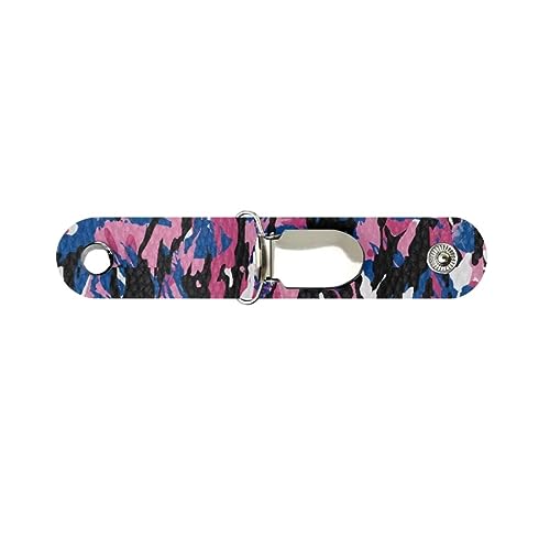 Jeiento PU-Leder-Hutclip für Gepäck, Handtasche, modischer Hut-Halter, Clip für Reisehut, Damen, Sonnenhut, Strandhut-Halter, Rosa Blau Camo, Einheitsgröße, Casual von Jeiento