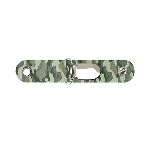 Jeiento PU-Leder-Hutclip für Gepäck, Handtasche, modischer Hut-Halter, Clip für Reisehut, Damen, Sonnenhut, Strandhut-Halter, grün camo, Einheitsgröße, Casual von Jeiento