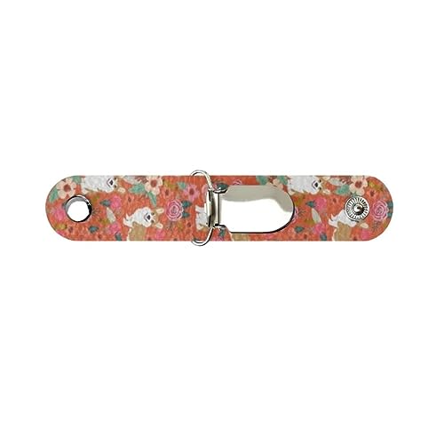 Jeiento Reise-Hut-Halter, Clip, PU-Leder, Huthalter, Clip für Reisetaschen, Clip-on-Halter, Clip, Outdoor-Reisehut, Begleiter, Niedliche Corgi rosa Pfingstrose, Einheitsgröße, Casual von Jeiento