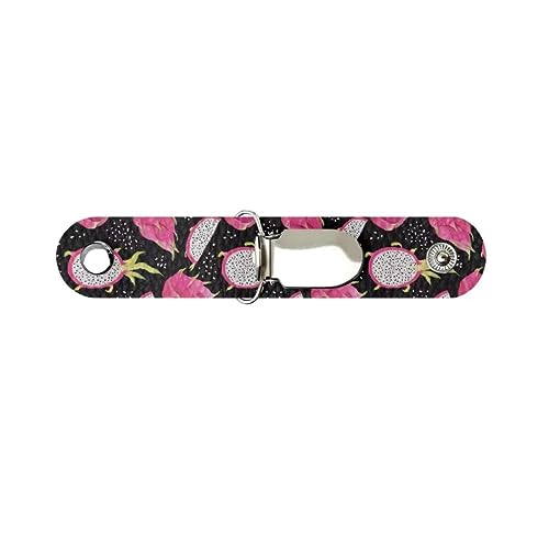 Jeiento Reisehad Halter Clip PU-Leder Hut Halter Clip für Koffer Clip-on Halter Clip-on Halter Clip, Outdoor-Reise Hut Begleiter, Pitaya Print, One size, Lässig von Jeiento