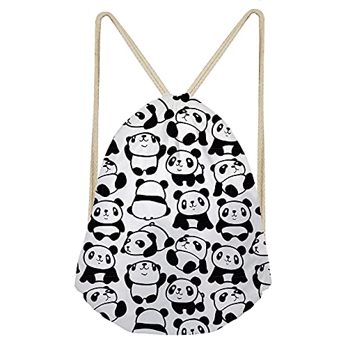 Jeiento Rucksack mit Kordelzug, für Männer und Frauen, leger, Partygeschenk., panda, 36 von Jeiento