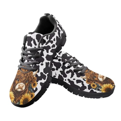 Jeiento Sportschuhe für Erwachsene, Laufschuhe, Fitnessstudio, Tennis, Sneaker, Netzstoff, lässig, niedrig, Wanderschuhe, Reise, flache Schuhe, Sunflower Highland Cattle, 44 EU Jeiento Sportschuhe für Erwachsene, Laufschuhe, Fitnessstudio, Tennis, Sneaker, Netzstoff, lässig, niedrig, Wanderschuhe, Reise, flache Schuhe, Sunflower Highland Cattle, 44 EU von Jeiento