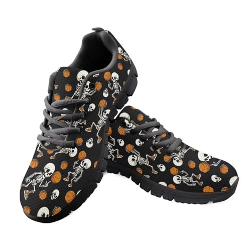 Jeiento Sportschuhe für Erwachsene, Netzstoff, Laufschuhe für Damen und Herren, Totenkopf-Muster, Sneaker, Schnürung, lässig, Wanderschuhe für Shopping, Arbeit, Reisen, Sport, Skelett-Baseball, 40 EU Jeiento Sportschuhe für Erwachsene, Netzstoff, Laufschuhe für Damen und Herren, Totenkopf-Muster, Sneaker, Schnürung, lässig, Wanderschuhe für Shopping, Arbeit, Reisen, Sport, Skelett-Baseball, 40 EU von Jeiento