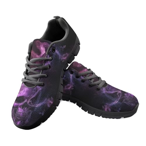 Jeiento Sportschuhe für Erwachsene, Netzstoff, Laufschuhe für Damen und Herren, Totenkopf-Muster, Sneaker, Schnürung, lässig, Wanderschuhe für Shopping, Arbeit, Reisen, Sport, totenkopf, 38 EU Jeiento Sportschuhe für Erwachsene, Netzstoff, Laufschuhe für Damen und Herren, Totenkopf-Muster, Sneaker, Schnürung, lässig, Wanderschuhe für Shopping, Arbeit, Reisen, Sport, totenkopf, 38 EU von Jeiento