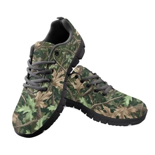 Jeiento Straßenlaufschuhe mit Blumenmuster für Damen, Netzstoff, atmungsaktiv, Sportschuhe, Schnürschuhe, flach, für Arbeit, Reisen, grün/camouflage, 39 EU Jeiento Straßenlaufschuhe mit Blumenmuster für Damen, Netzstoff, atmungsaktiv, Sportschuhe, Schnürschuhe, flach, für Arbeit, Reisen, grün/camouflage, 39 EU von Jeiento