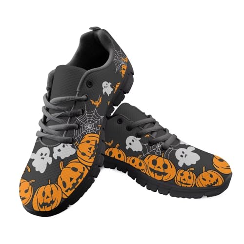 Jeiento Urlaubsschuhe für Damen und Herren, Schnürschuhe, bequem, Netzstoff, Sport, Laufschuhe, flache Arbeitsschuhe, Orange Pumpkin und Cartoon Ghost, 38 EU Jeiento Urlaubsschuhe für Damen und Herren, Schnürschuhe, bequem, Netzstoff, Sport, Laufschuhe, flache Arbeitsschuhe, Orange Pumpkin und Cartoon Ghost, 38 EU von Jeiento